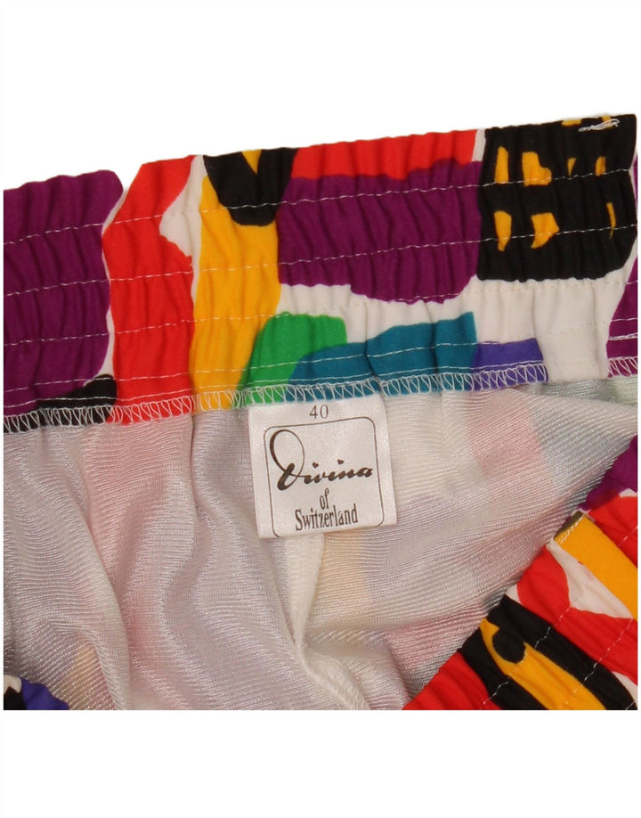 Gonna a pieghe da donna Divina EU 40 media W34 multicolore geometrica