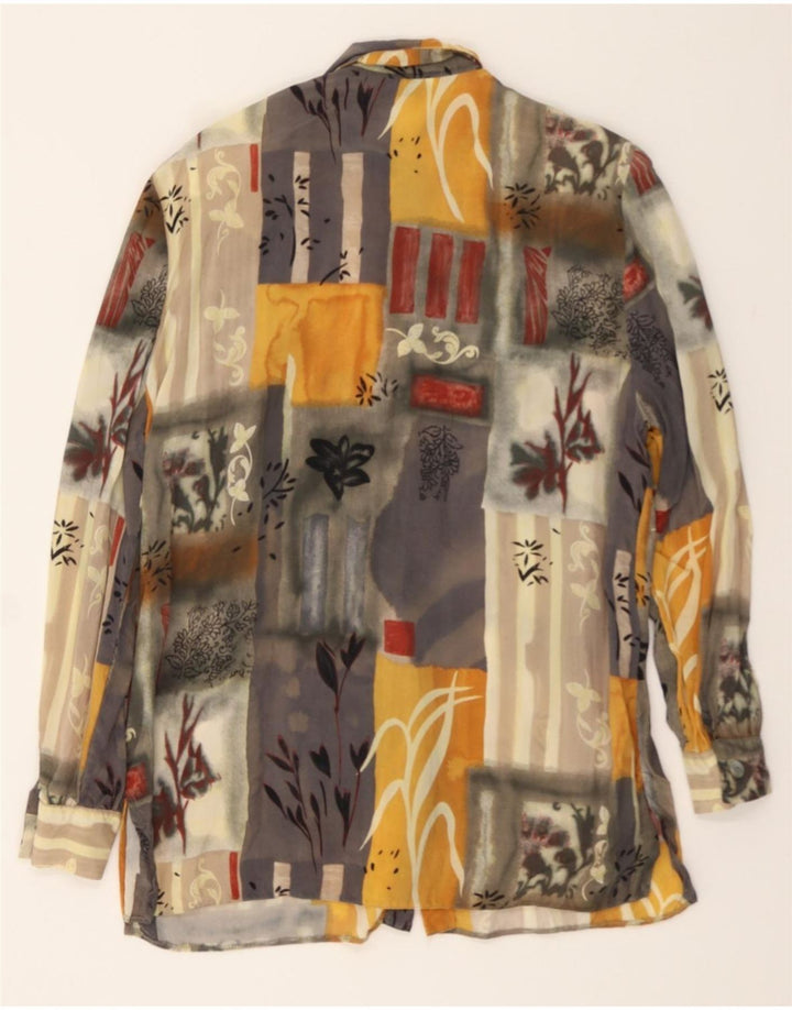 VINTAGE Womens Abstract Pattern Shirt UK 16 Large Multicoloured Patchwork Vintage Vintage and Second-Hand Vintage from Messina Hembry 