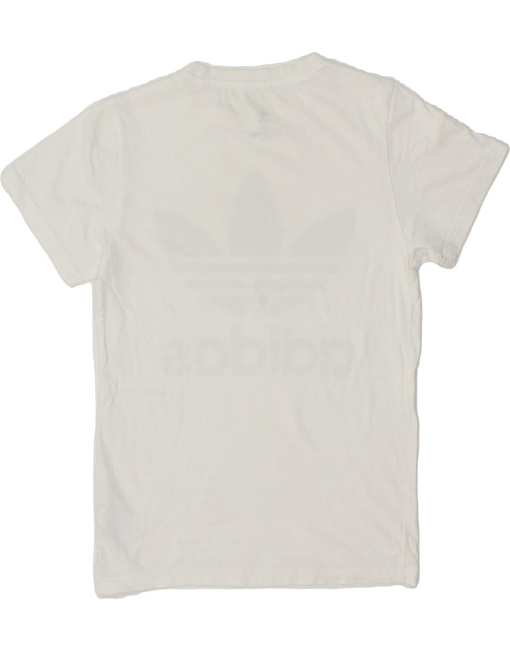 ADIDAS Boys Graphic T-Shirt Top 11-12 Years Medium White Cotton Vintage Adidas and Second-Hand Adidas from Messina Hembry 