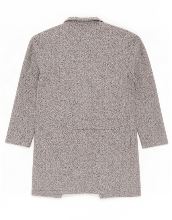 Marks & Spencer Womens Longline Open Cardigan Sweater UK 10 Small Grey