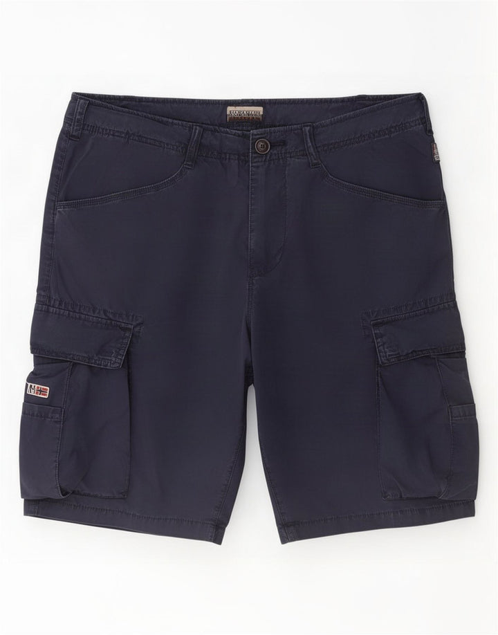 Pantaloncini cargo da uomo Napapijri medi W32 in cotone blu navy