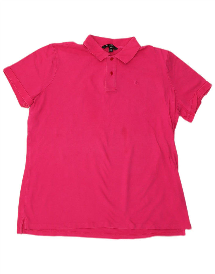 Polo da donna RALPH LAUREN UK 18 XL cotone rosa
