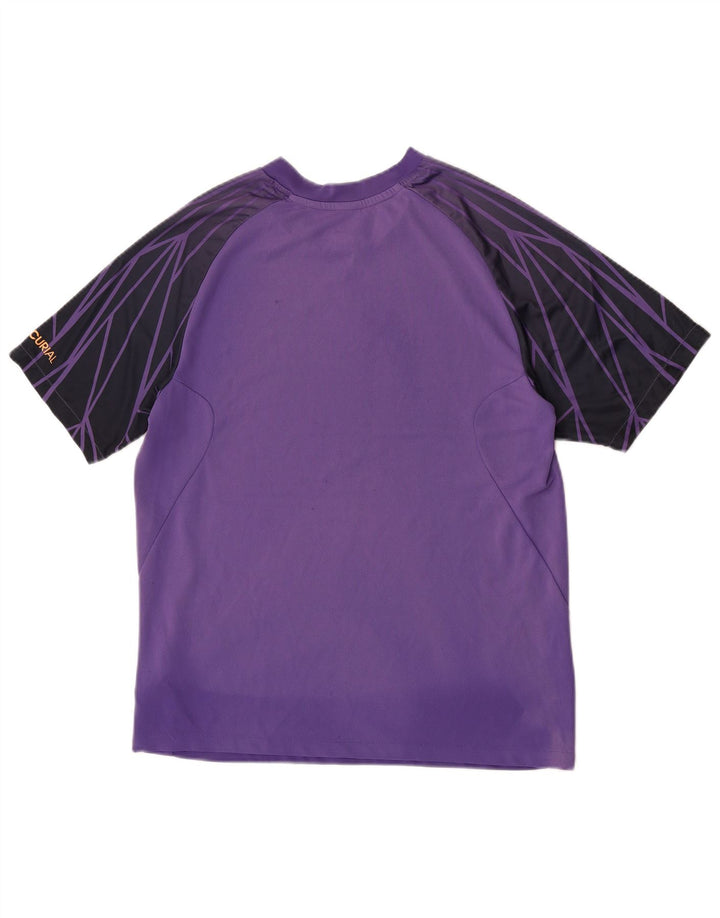 T-shirt Nike Dri Fit da uomo, top in poliestere color block viola medio