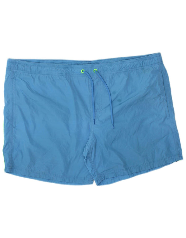 Pantaloncini da bagno da uomo Sundek grandi a righe blu navy