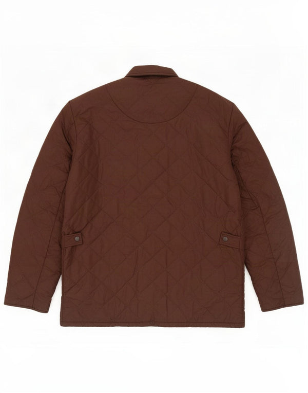 Giacca trapuntata da uomo Barbour UK 38 Poliestere marrone medio