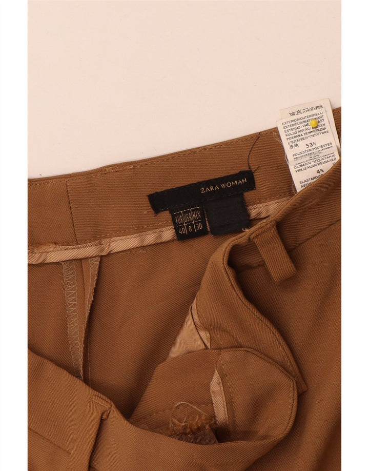 Pantaloni chino dritti da donna Zara EU 40 medi W30 L31 Marrone