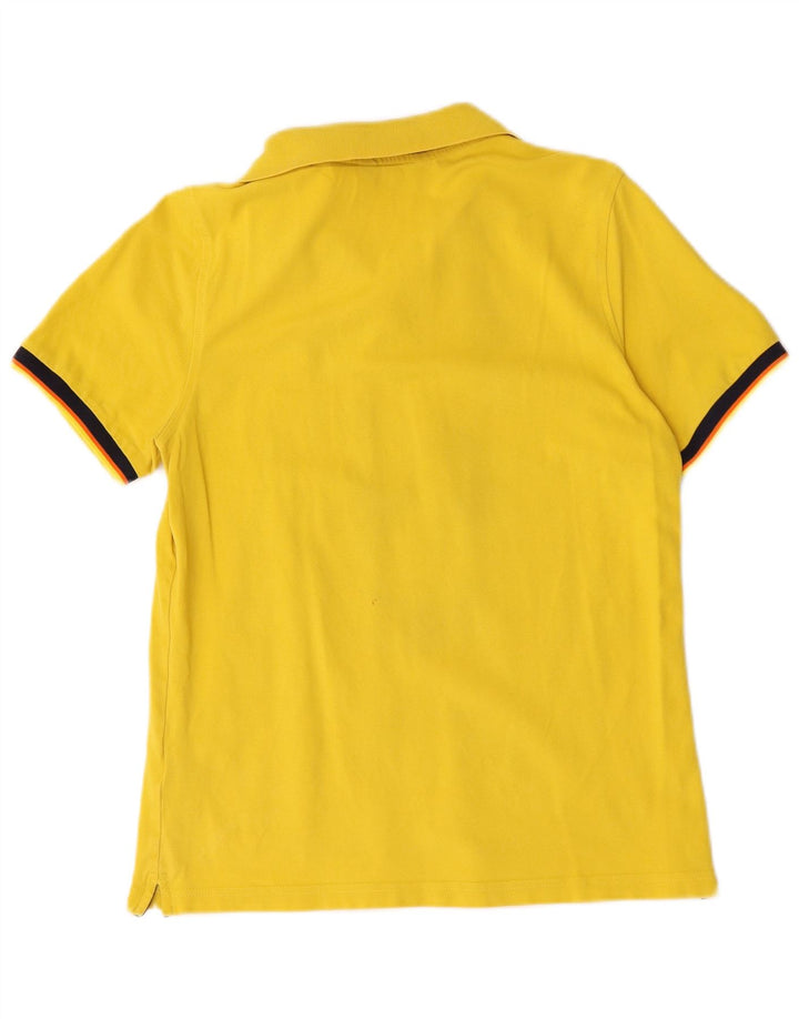 Polo Uomo K-Way in cotone rigato giallo medio