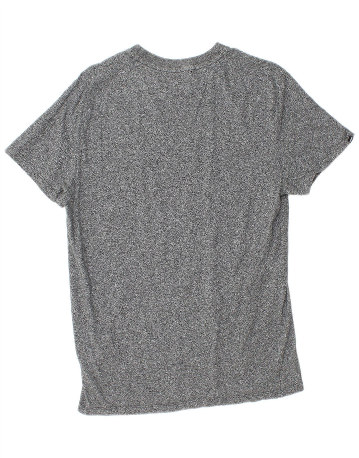 T-shirt da uomo Superdry Top in cotone chiazzato grigio medio