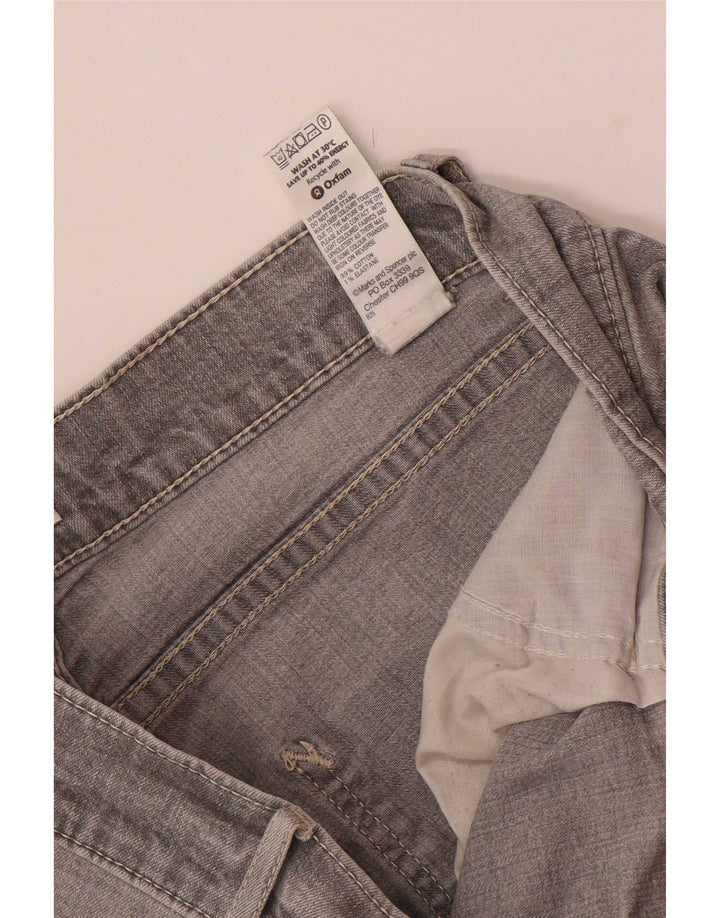 Jeans dritti da donna Marks & Spencer UK 12 medio W30 L26 cotone grigio