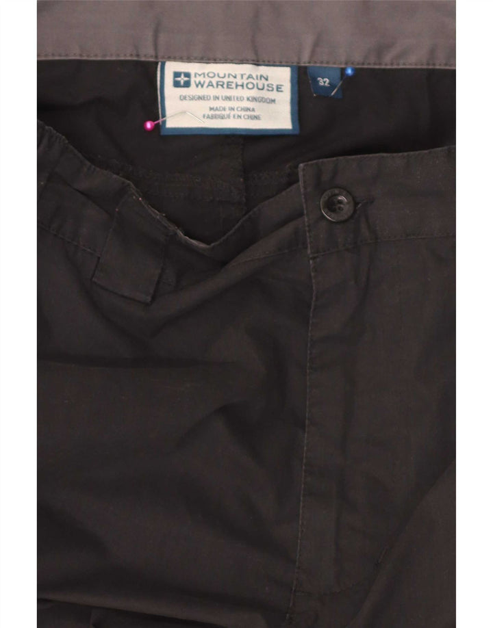 Pantaloni cargo dritti da uomo Mountain Warehouse W32 L30 poliestere nero