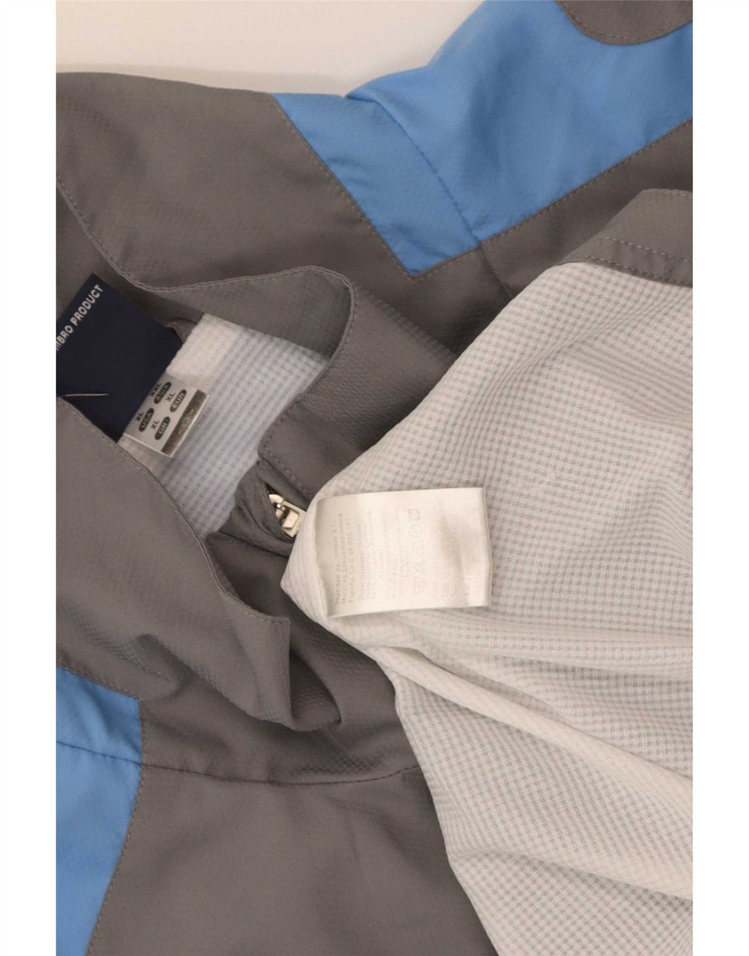 Giacca antipioggia da uomo Umbro UK 42 XL Poliestere color block grigio