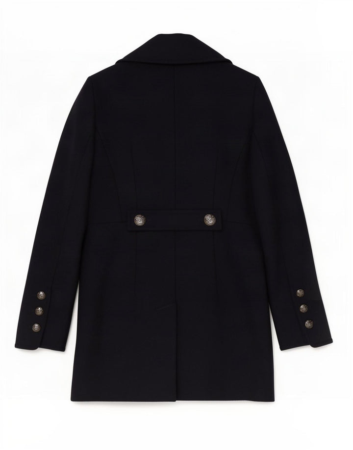 Cappotto doppiopetto da donna Dkny US 4 piccolo in lana blu navy