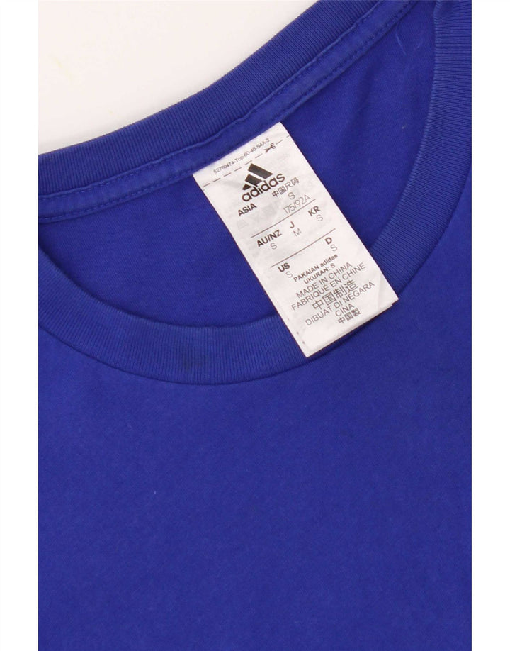 T-shirt Adidas da uomo Top Small in cotone blu