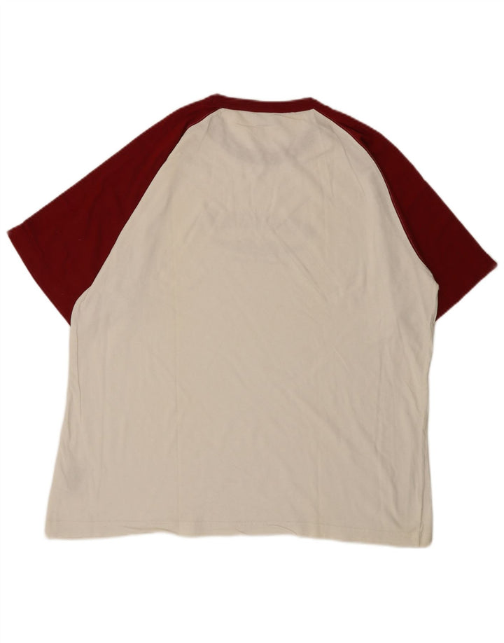 T-shirt grafica da uomo WRANGLER Top XL in cotone color block bianco