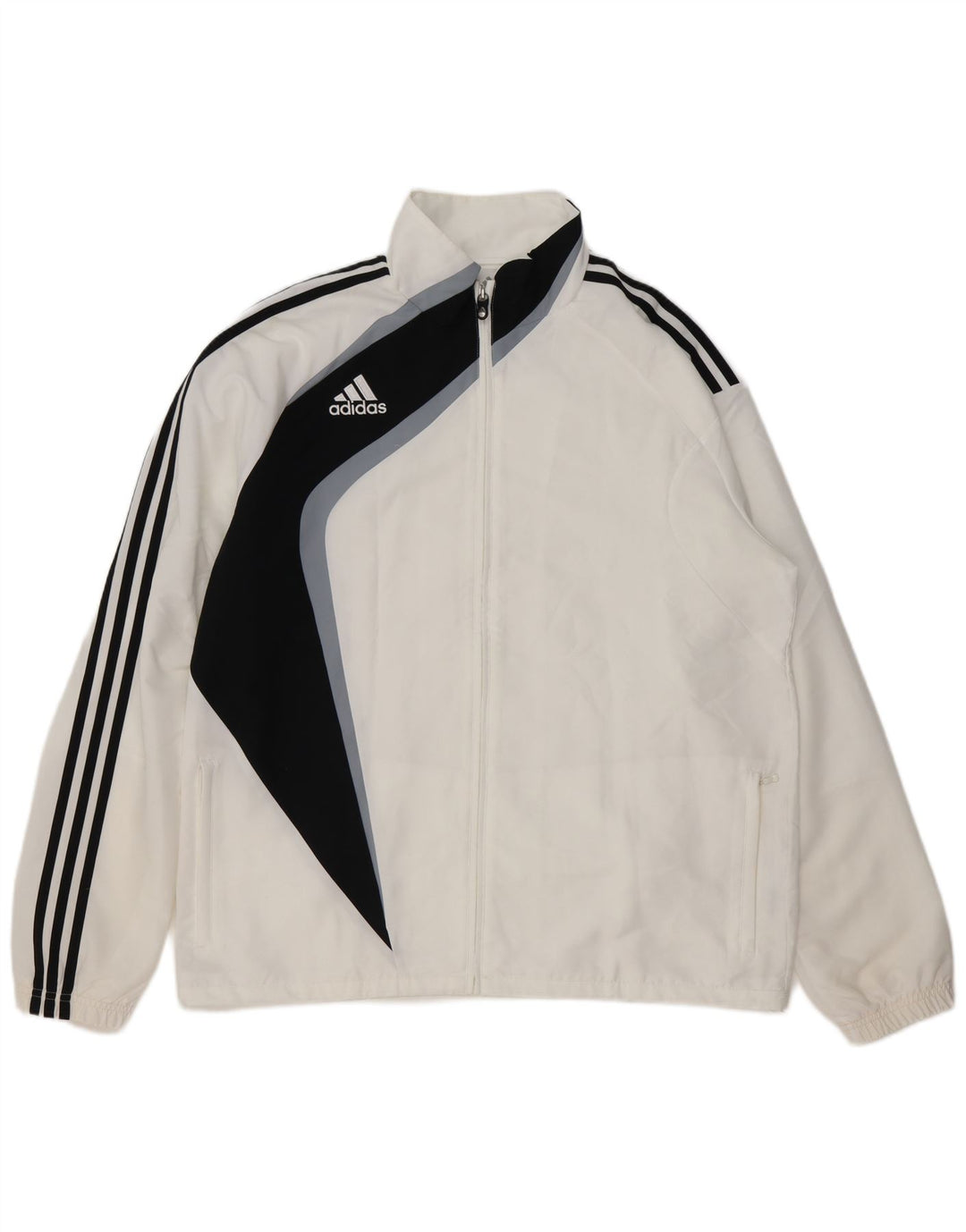 Giacca da tuta da uomo ADIDAS UK 46/48 XL Poliestere color block bianco