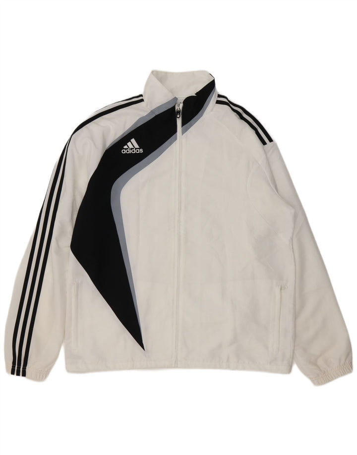 Giacca da tuta da uomo ADIDAS UK 46/48 XL Poliestere color block bianco