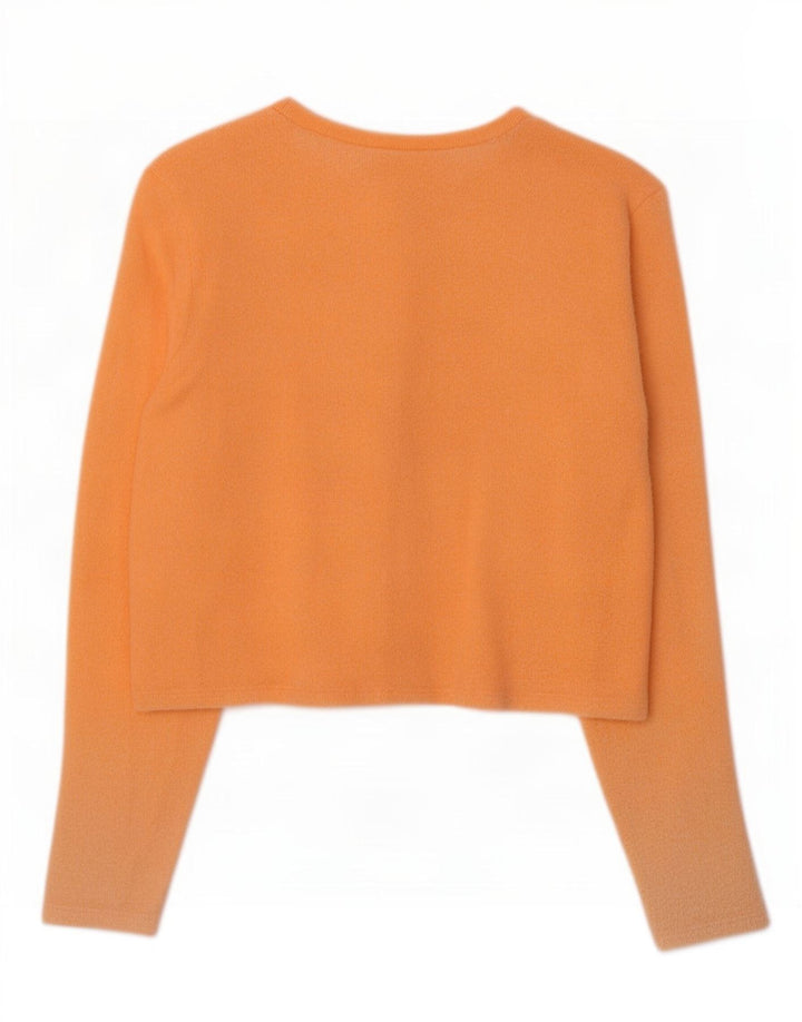 Top cardigan corto da donna Zara UK 12 arancione medio