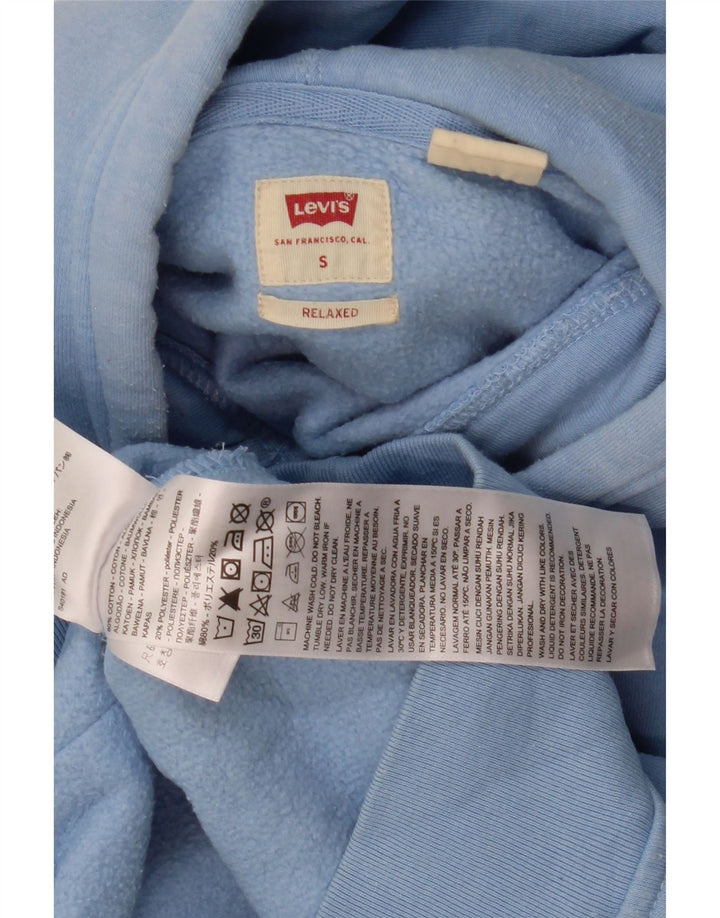 Maglione con cappuccio grafico rilassato da uomo Levi's piccolo in cotone blu