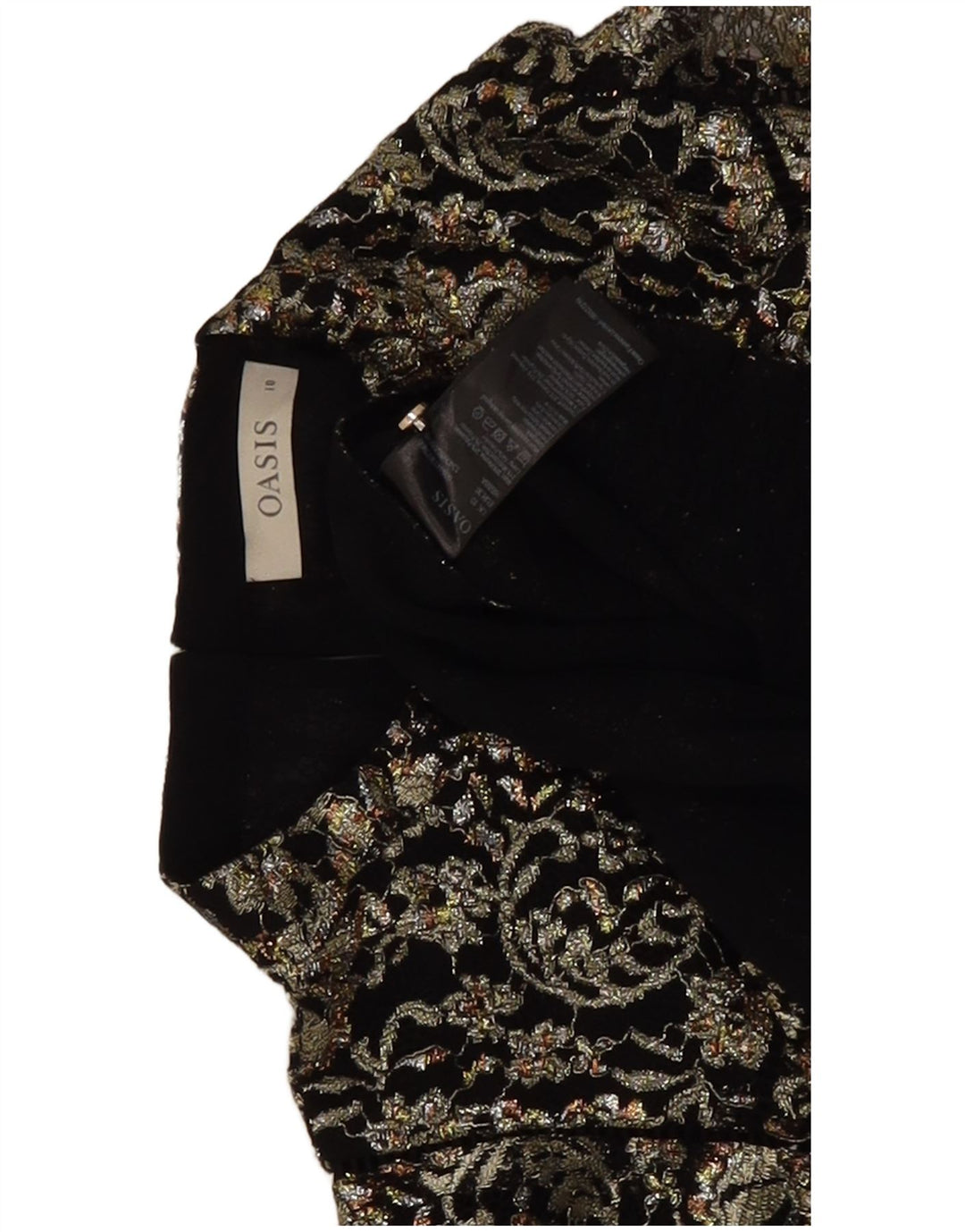 Camicetta da donna Oasis Top UK 10 Piccola viscosa floreale nera