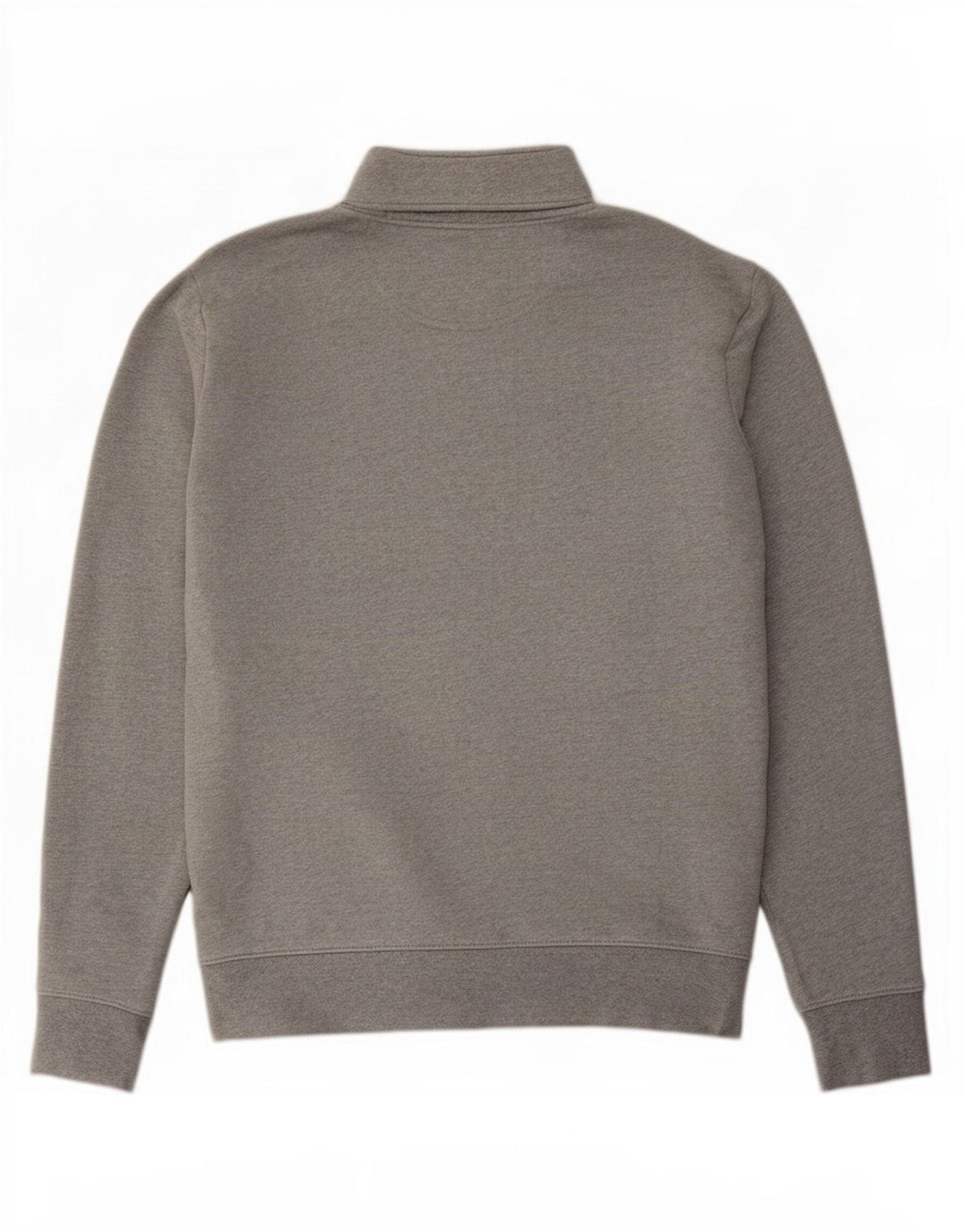 Felpa da uomo Marks & Spencer con zip e collo, grande, in cotone grigio