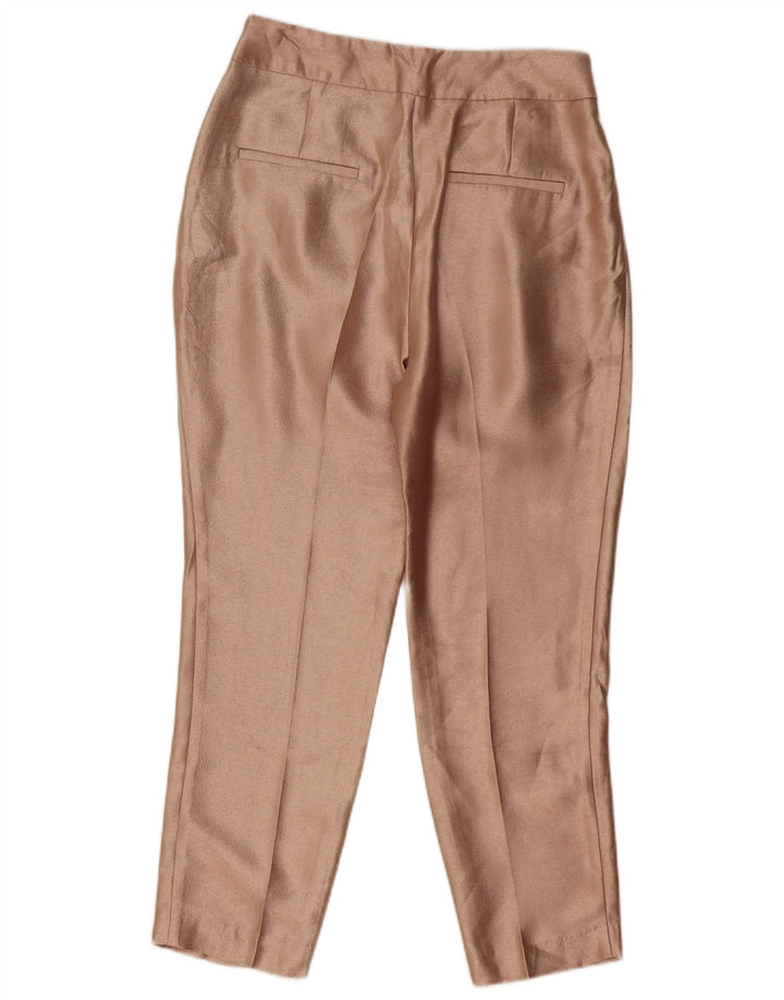 Pantaloni casual affusolati da donna Zara piccoli W27 L26 poliestere beige