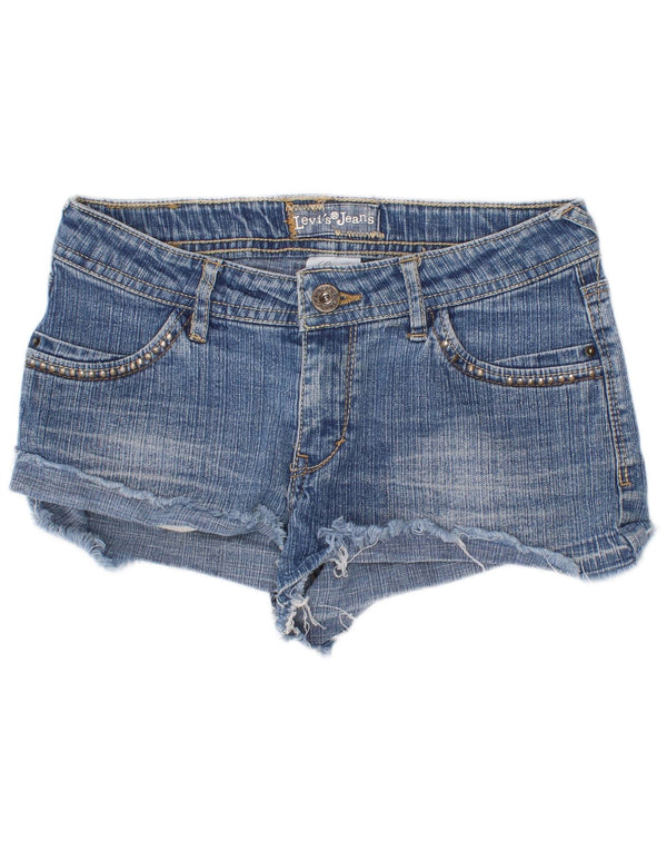 Pantaloncini di jeans per ragazze Levi's 11-12 anni W24 Ramie blu