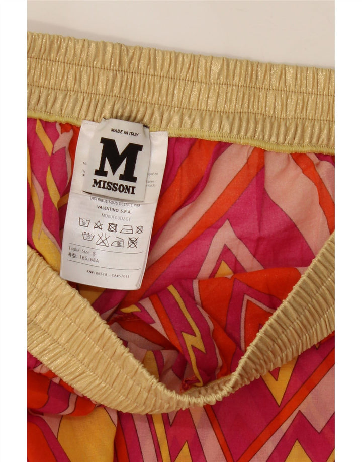 Pantaloncini a vita alta da donna Missoni piccoli W26 poliestere geometrico rosa