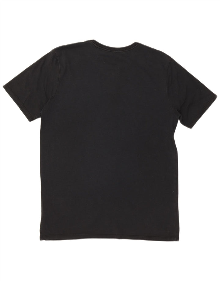 NIKE Mens Dri Fit Graphic T-Shirt Top Medium Black Cotton