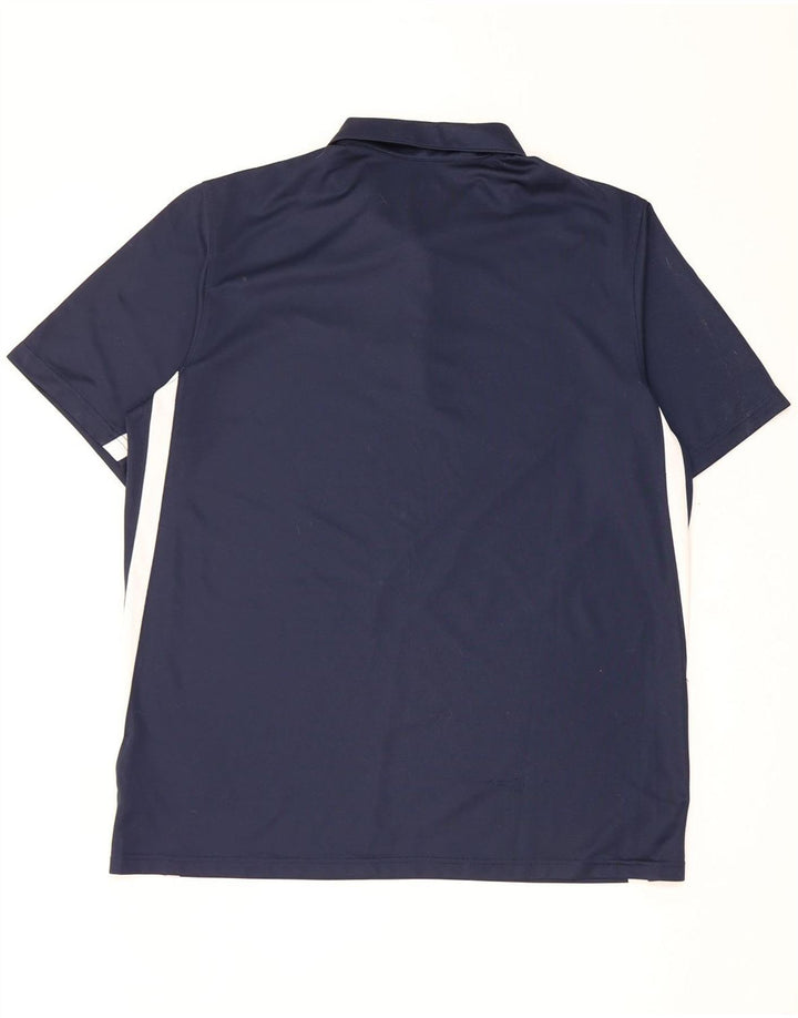 Polo Nike da uomo Dri Fit grande in poliestere color block blu navy