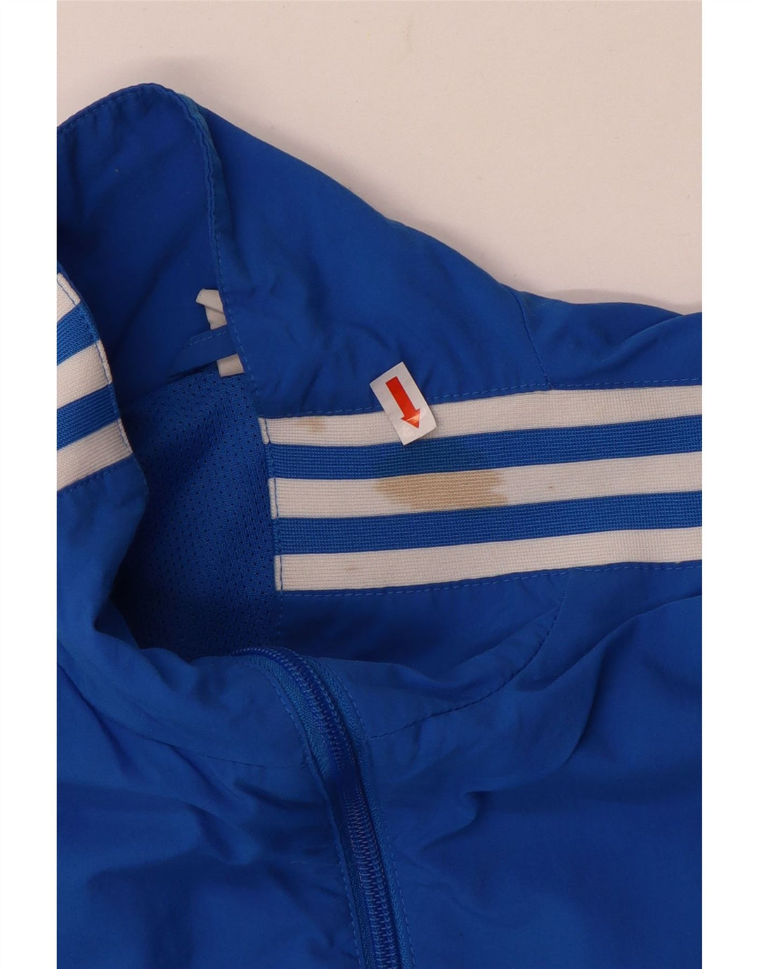 Giacca da ginnastica da donna Adidas UK 12 nylon blu medio