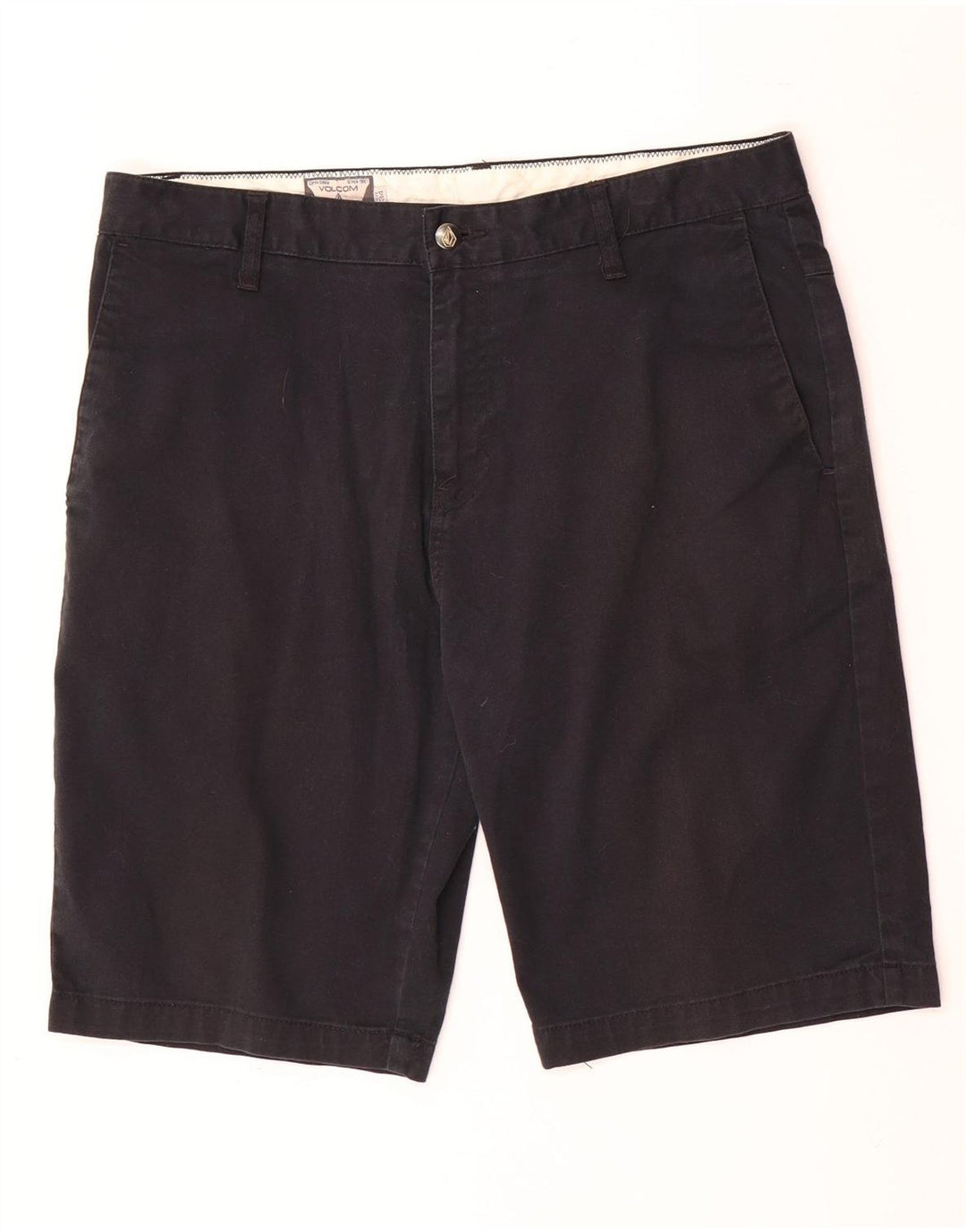 Pantaloncini chino da uomo Volcom W34 grandi in cotone nero