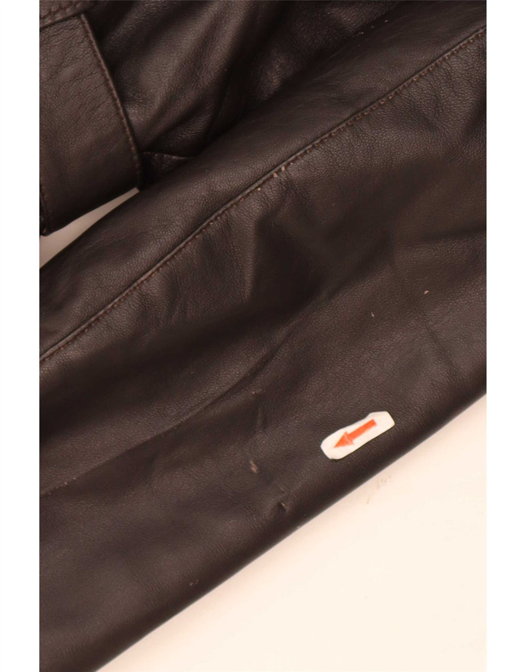 Giacca in pelle vintage da donna UK 10 piccola marrone
