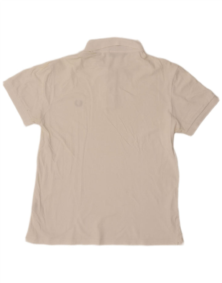 Polo Fred Perry da uomo leggera ed elasticizzata, grande, in cotone bianco sporco