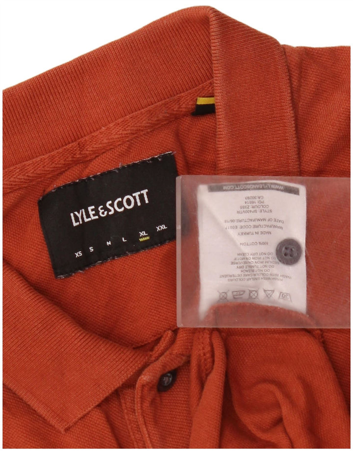 Polo da uomo Lyle & Scott XL in cotone arancione