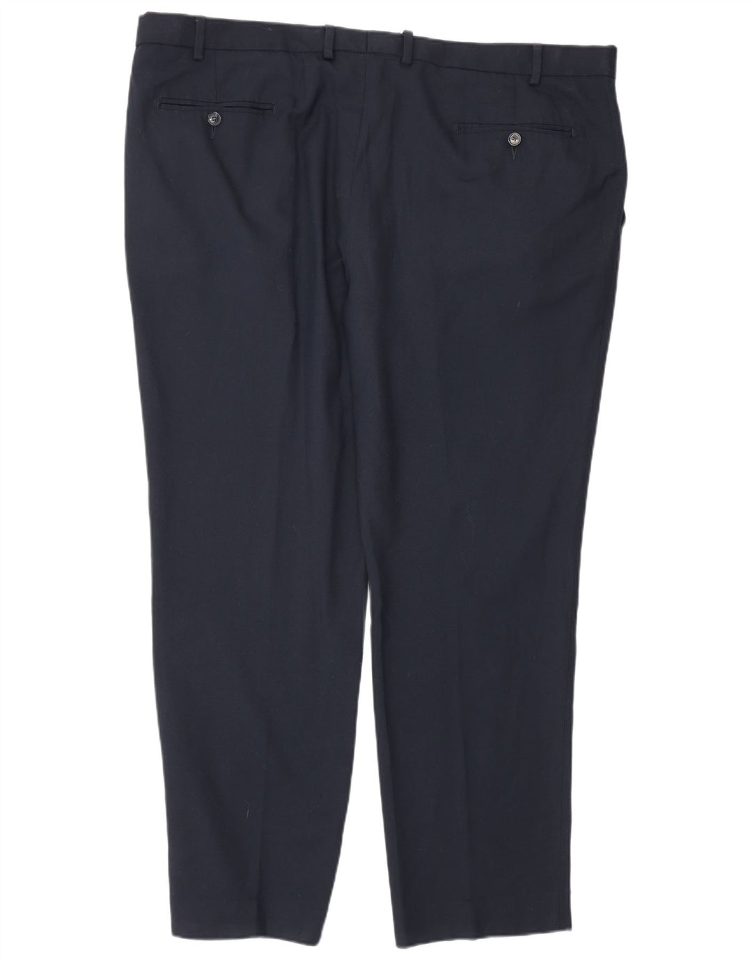 Pantaloni da abito su misura da uomo Marks & Spencer W44 L31 lana blu navy