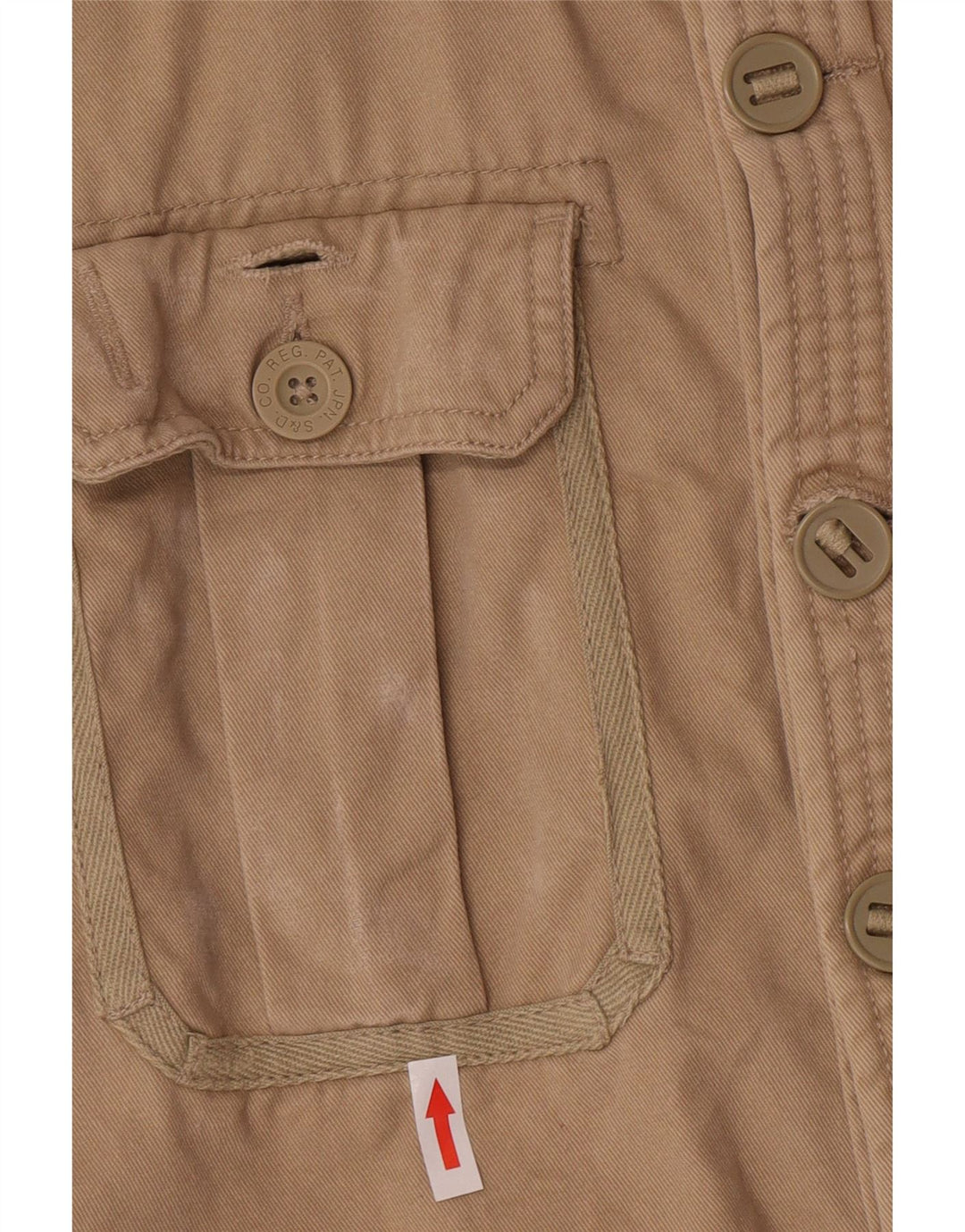 Camicia militare da uomo Superdry grande in cotone beige