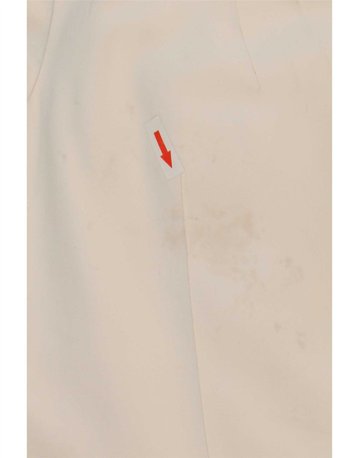 Giacca blazer a 1 bottone da donna Zara UK 10 piccola poliestere bianco