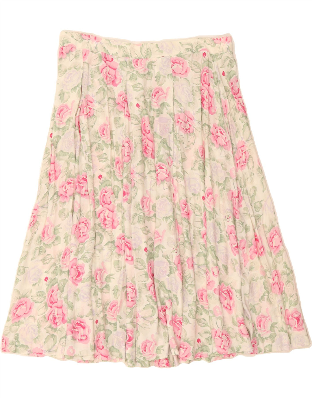 VINTAGE Womens Pleated Skirt W32 Large  Multicoloured Floral Vintage Vintage and Second-Hand Vintage from Messina Hembry 