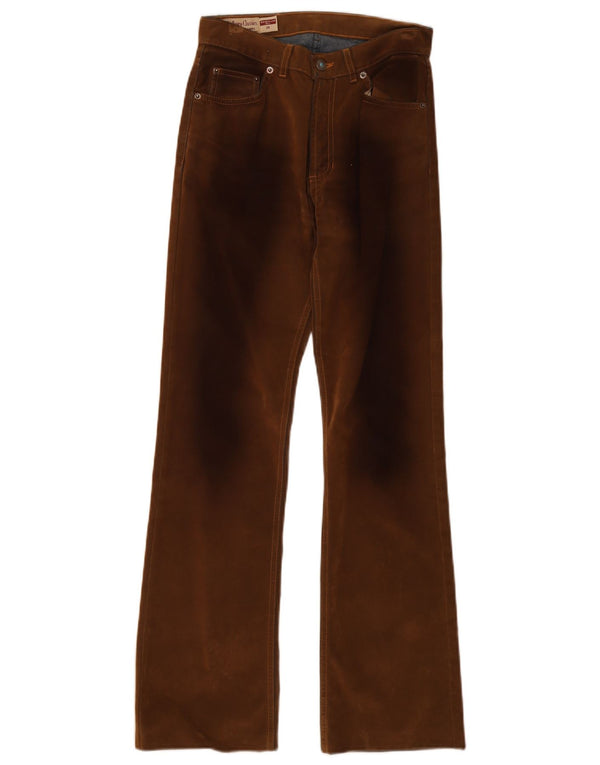 Pantaloni casual da donna vestibilità regolare Marlboro Classics W26 L30 cotone marrone