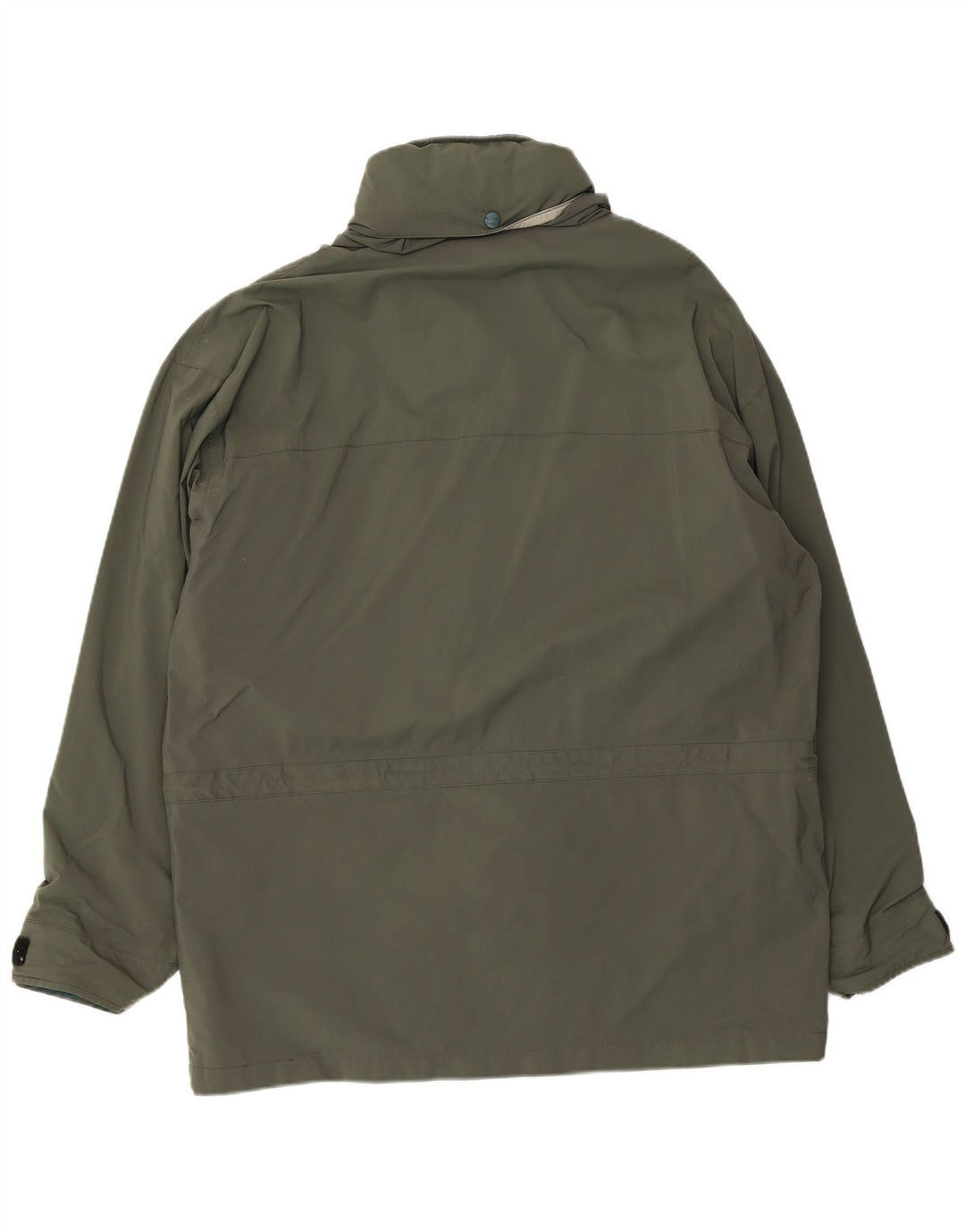 Giacca pratica da uomo con cappuccio L.L.Bean UK 40 grande nylon kaki