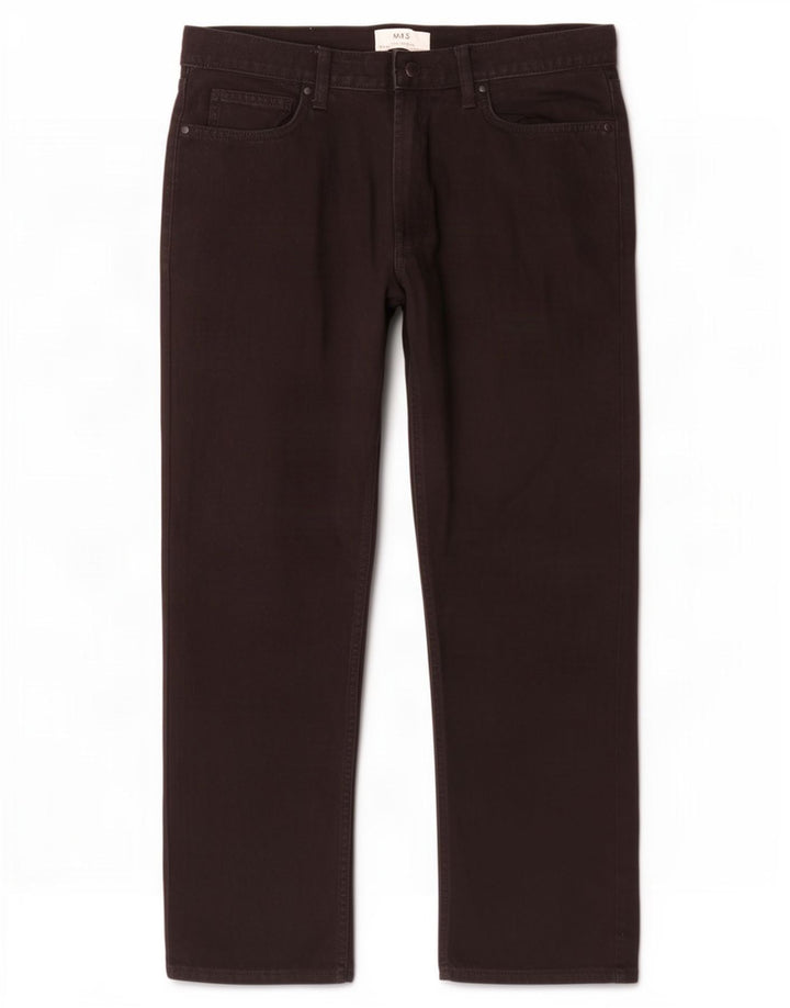 Jeans dritti da uomo Marks & Spencer W34 L31 cotone nero