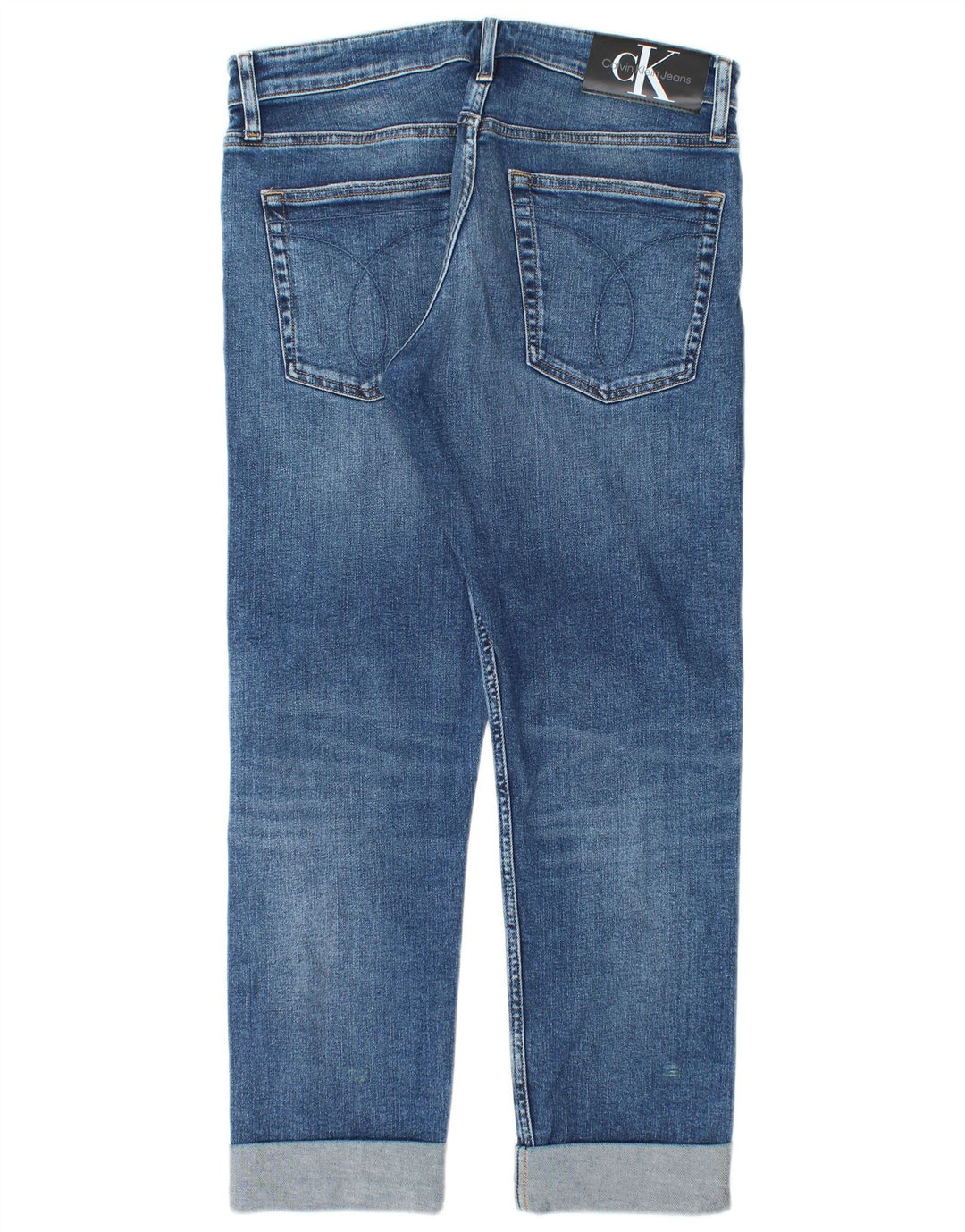 Jeans dritti da uomo Calvin Klein W32 L27 cotone blu