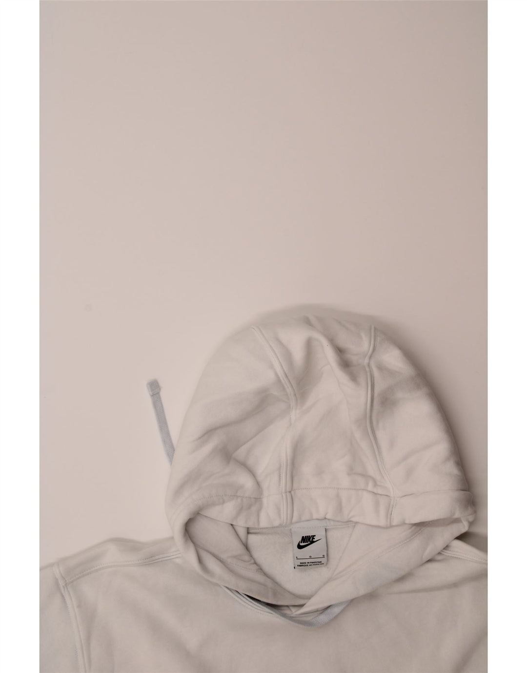 NIKE Mens Graphic Hoodie Jumper Large White Cotton Vintage Nike and Second-Hand Nike from Messina Hembry 