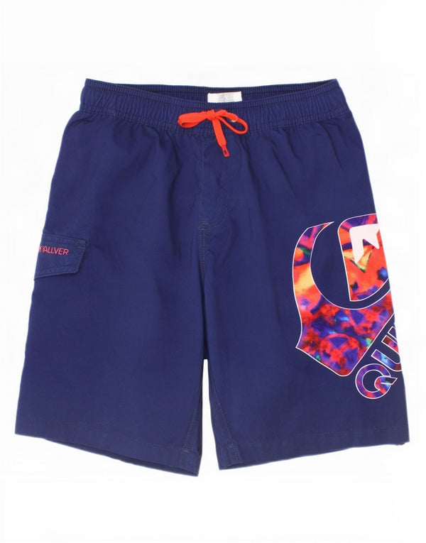 Pantaloncini da bagno Quiksilver con grafica per ragazzi 9-10 anni piccoli blu navy