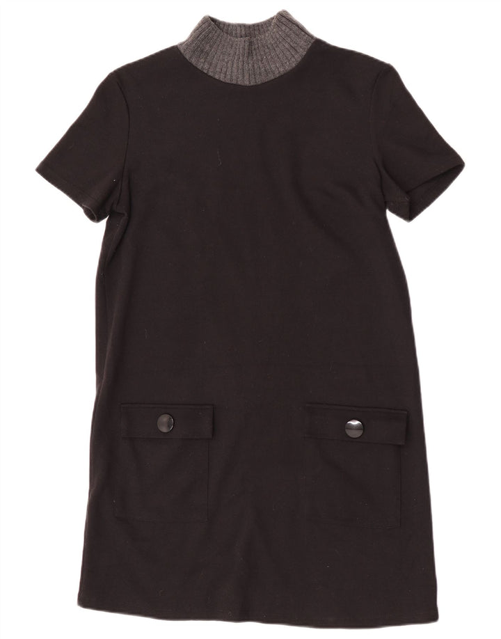 Abito a trapezio Trafaluc da donna Zara UK 12 Poliestere color block medio nero