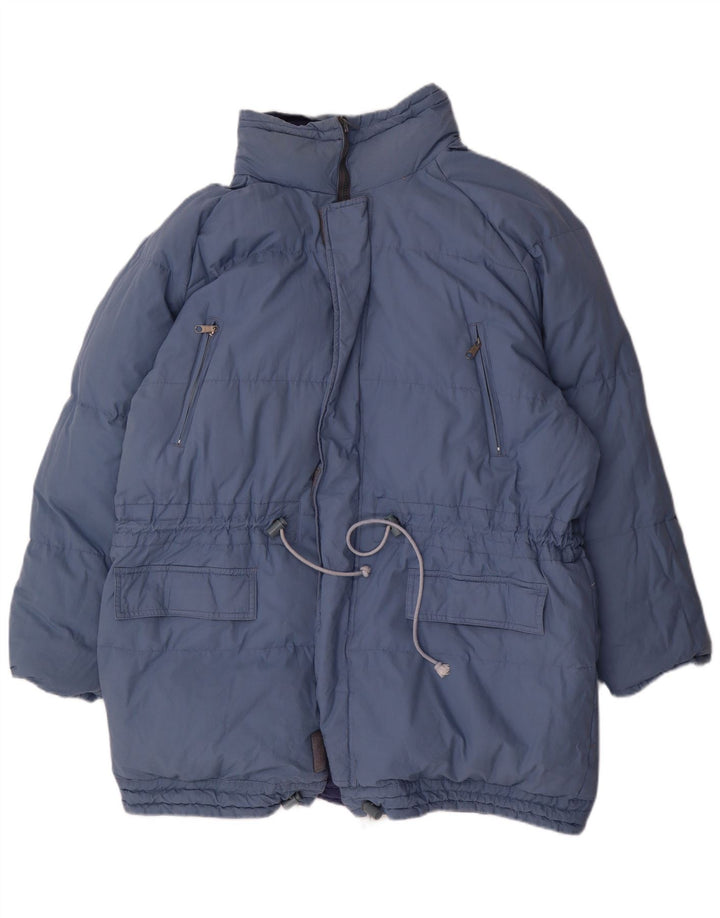DIADORA Giacca imbottita reversibile vestibilità ampia da uomo UK 38 Cotone blu medio