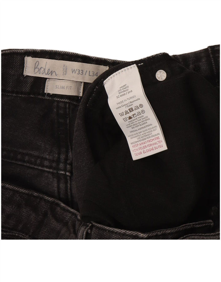 Jeans slim da uomo Boden W33 L34 cotone grigio