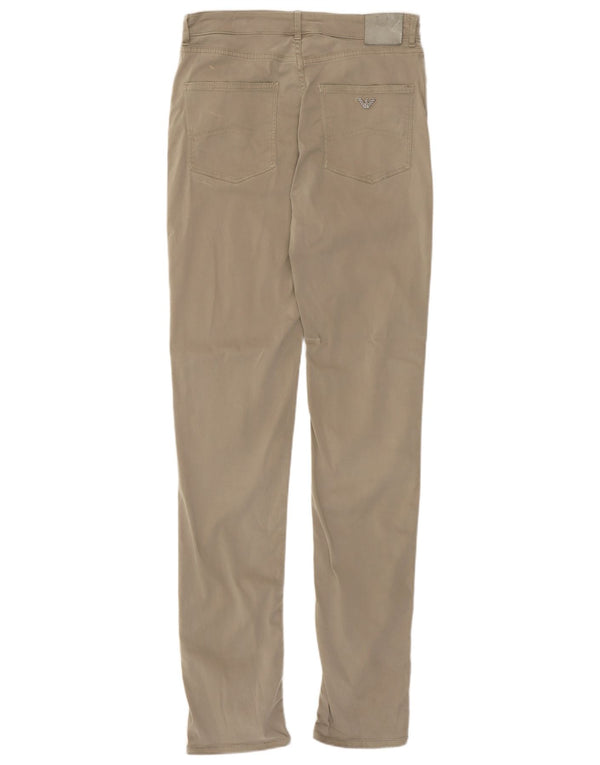 Pantaloni casual skinny da donna ARMANI W30 L32 cotone grigio