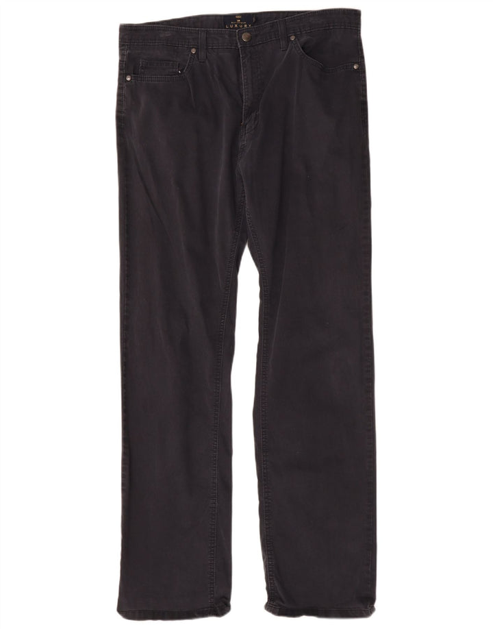Pantaloni casual dritti Marks & Spencer da uomo blu Harbour W36 L33 Navy