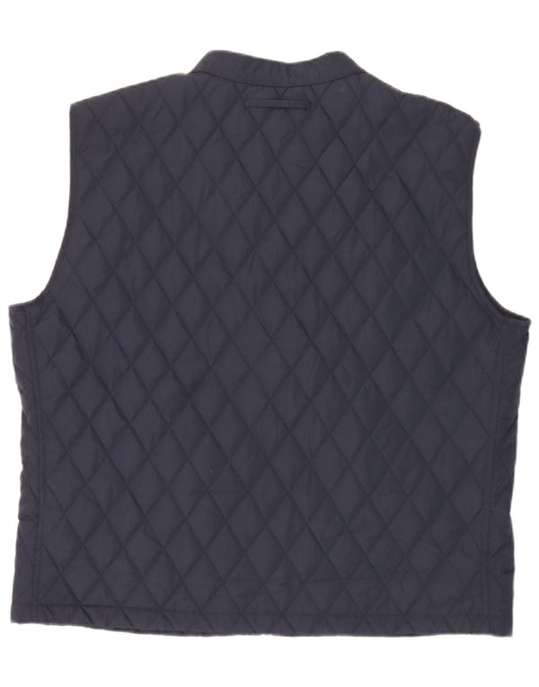 Gilet trapuntato da uomo Zara UK 44 2XL poliestere blu navy